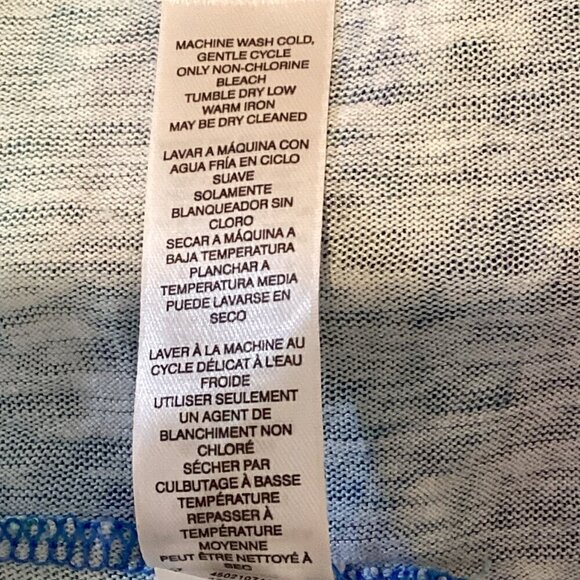 Chico's Weekends Relaxed Tee Top Swim Cover-up 3 (XL/16) Ocean Blue Swirls 282K - Picture 8 of 8